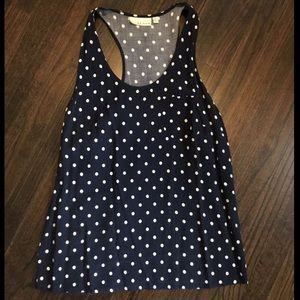 Kenar Navy Polka Dot Top - M